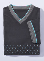 Zweierpack Nachthemden mit V-Ausschnitt und Seitenschlitz 