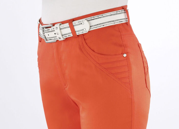 Gürtel mit Lederfutter WEISS