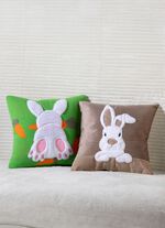 Kissenbezug mit Hasenmotiven BUNT