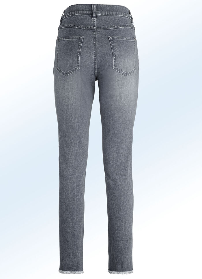 Kn&ouml;chellange Jeans in 5-Pocket-Form ANTHRAZIT