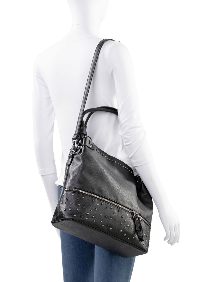 Tasche mit trendigen Ziernieten SCHWARZ