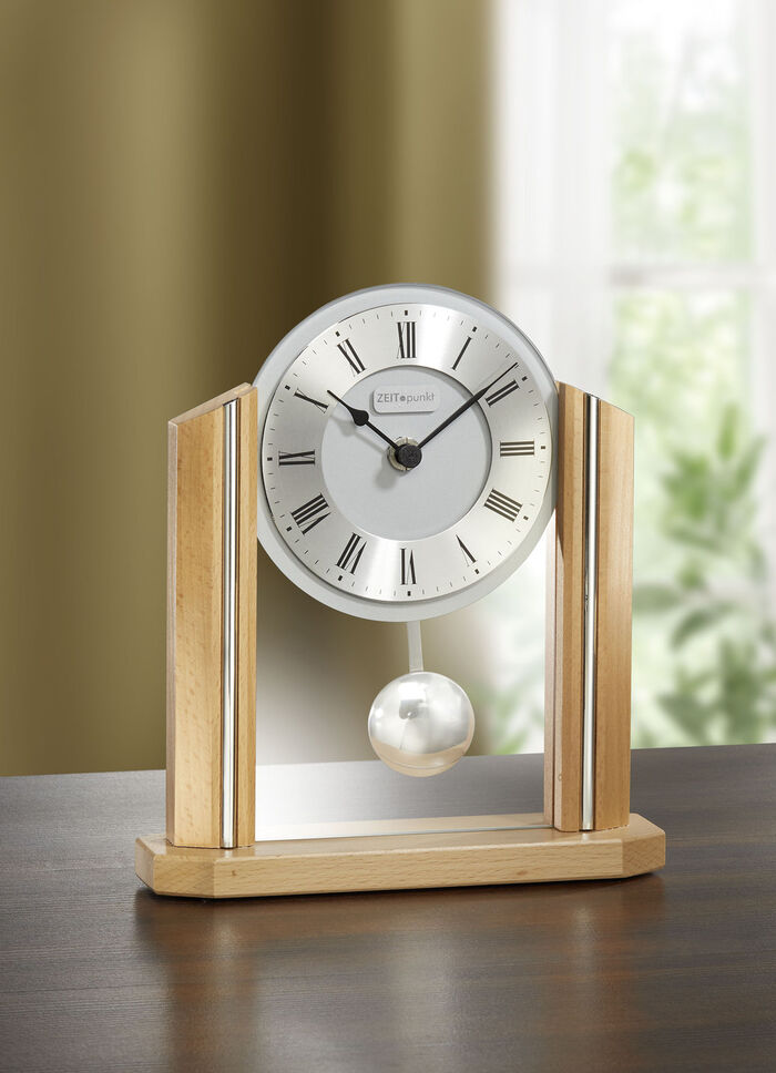 Tischuhr aus Holz  BUCHE