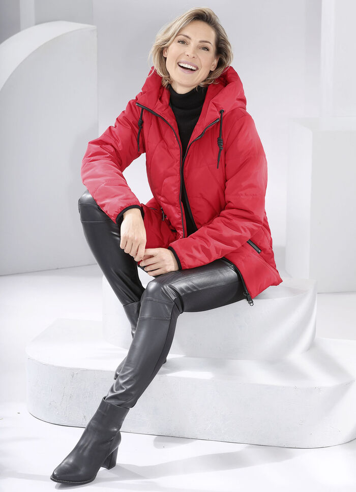 Hose im intressantem Materialmix SCHWARZ