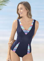 Sunmarin Badeanzug mit Einsätzen und Halbkorsage, bis Cup F 