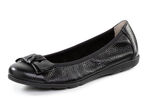 Caprice, schicke Damen-Ballerinas, Weite G, mit Gummizug SCHWARZ