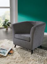 Sessel auf stabilem Holzgrundgestell GRAU