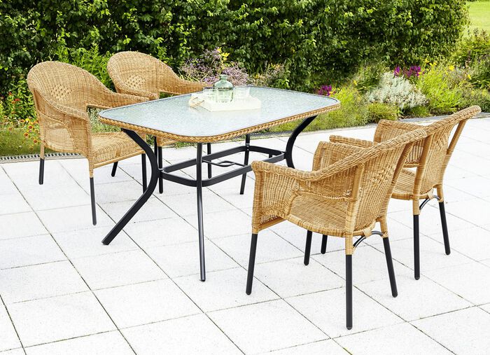 Ravenna Gartenm&ouml;bel-Set, 5-teilig NATUR