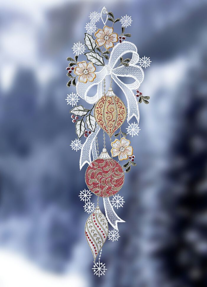 Fensterbild aus feinster Plauener Spitze 