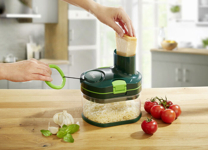 Genius Nicer Dicer Pegasus zum Reiben und Schneiden ganz ohne Strom 