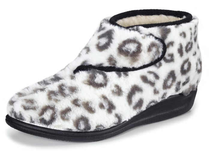 Klett-Stiefelette aus kuscheligem Pl&uuml;sch 