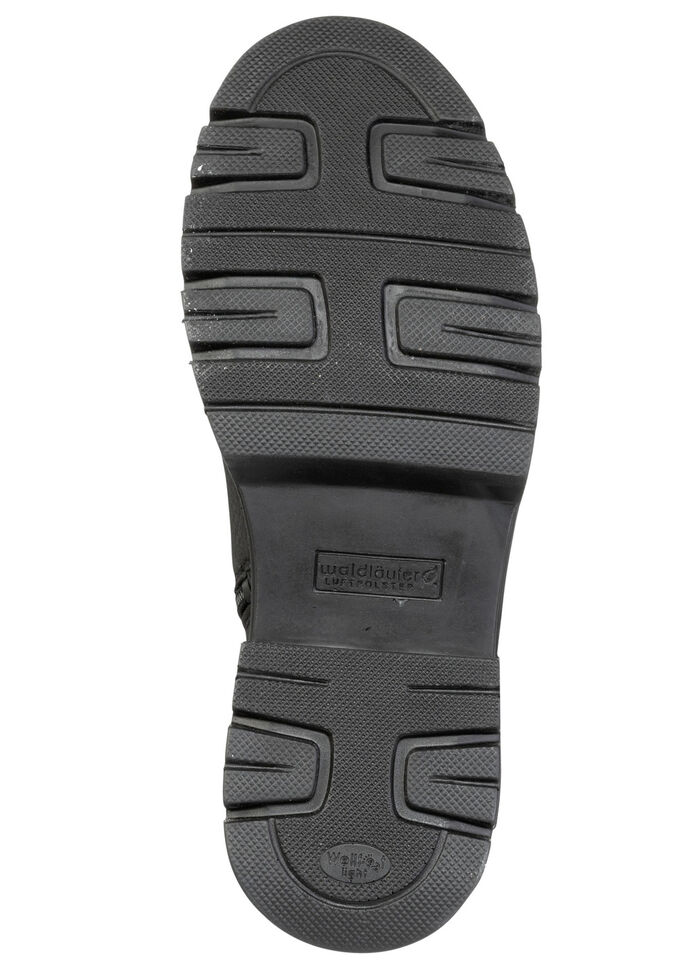 Waldläufer, gefütterte Damen-Stiefeletten, Winterschuhe, Weite H, mit Lammfell SCHWARZ