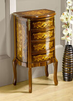 Kommode aus massivem Buchenholz mit Intarsien 