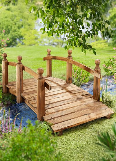 H&ouml;lzerne Gartenbr&uuml;cke 