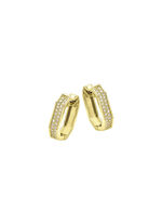 Edle Klappcreolen mit Brillanten 