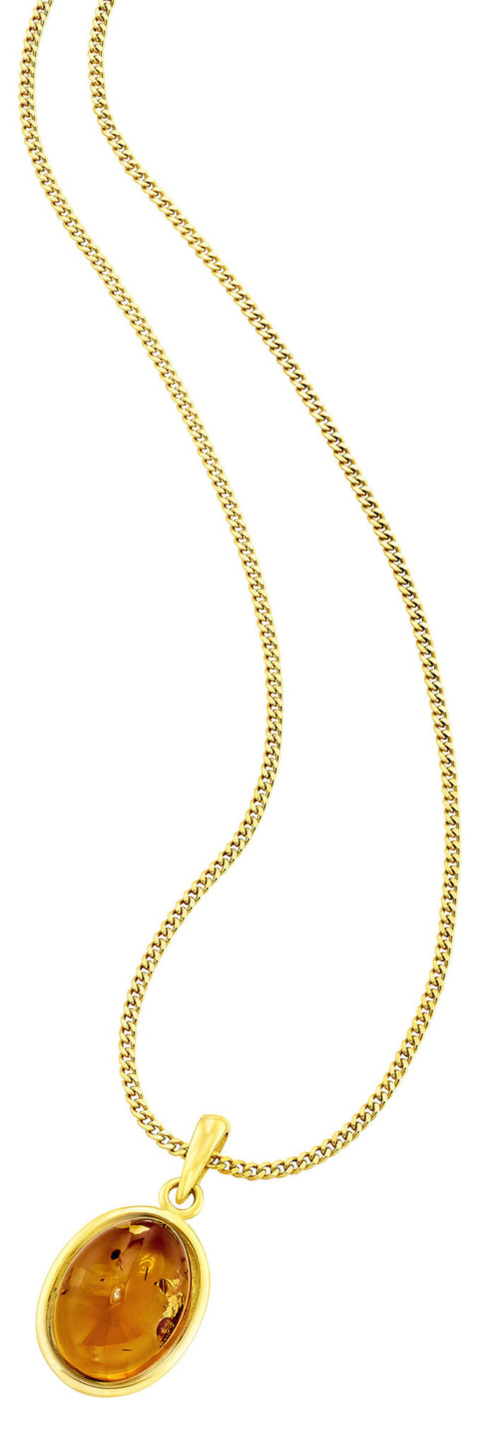 Klassischer Anhänger mit echt Bernstein 