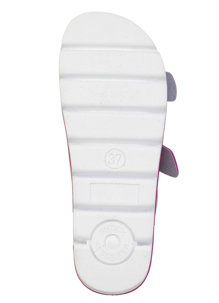 Klassische Damen-Pantoletten, mit verstellbaren Schlie&szlig;en PINK