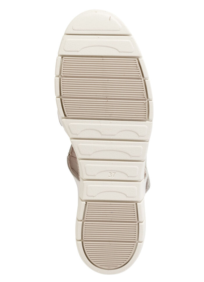 ELENA EDEN, sommerliche Damen-Slipper, Weite H, mit herausnehmbarem Fußbett ECRU-BEIGE