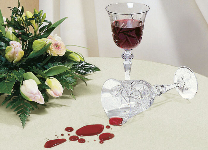 Bügelfreie Tischdecke mit Fleckschutz-Ausrüstung CHAMPAGNER