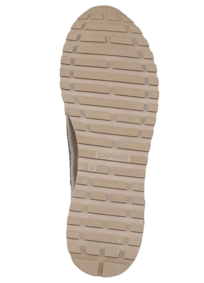 Caprice, trendige Damen-Sneaker, Weite G, mit herausnehmbarem Lederfußbett SCHWARZ-BRONZE