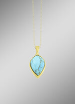 Vergoldeter Anhänger mit Türkis 