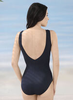 Sunmarin Badeanzug mit platziertem Druckdessin und Halbkorsage 