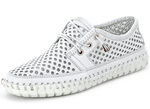 Gemini, sommerliche Damen-Schnürschuhe, Weite G, mit herausnehmbarem Fußbett WEISS