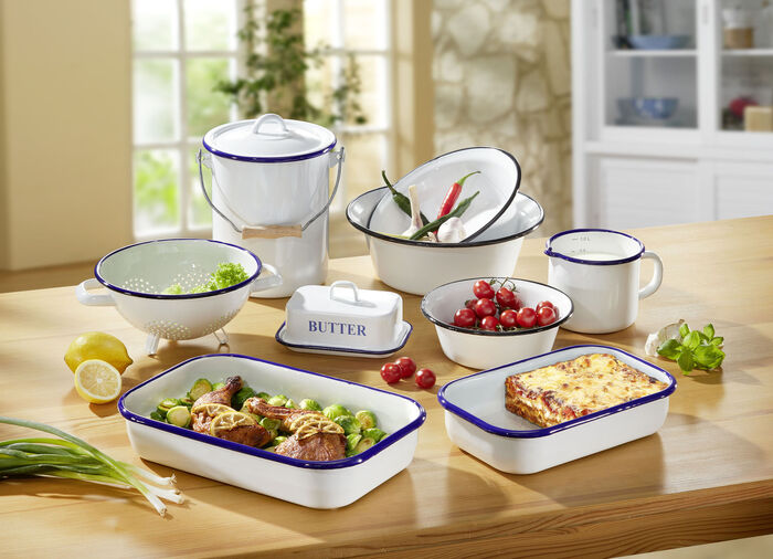 Emaille-Serie aus widerstandsfähiger Stahl-Emaille 