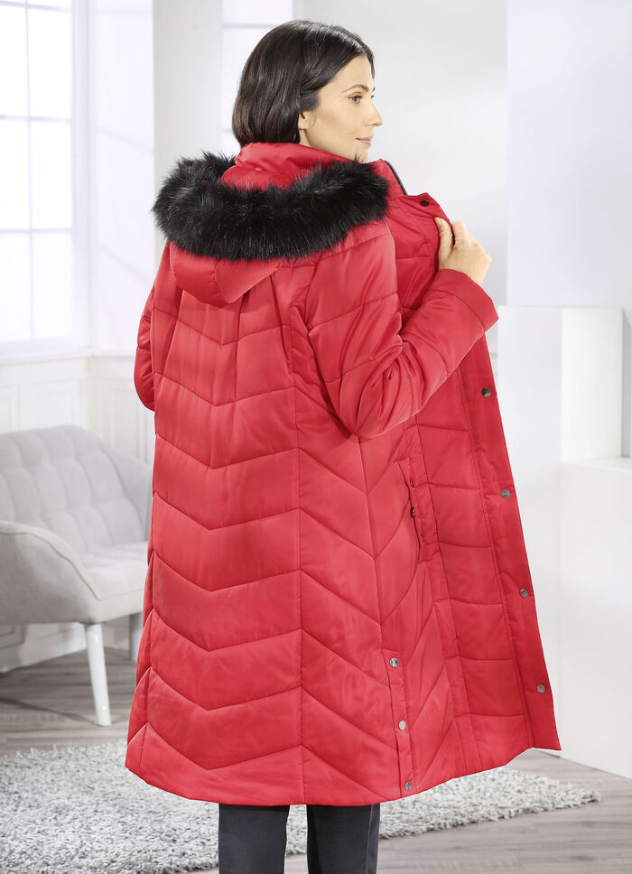 Mantel mit abnehmbarer Kapuze 