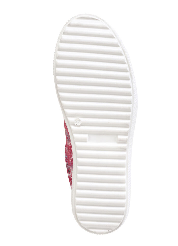 ELENA EDEN Schnürschuh aus effektvoll bedrucktem Nubukleder ROT