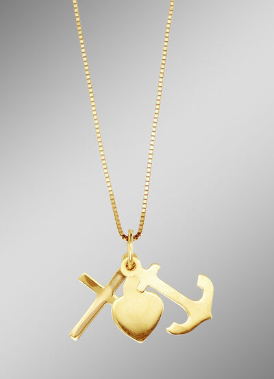 Anhänger "Glaube, Liebe und Hoffnung“ mit Veneziakette 