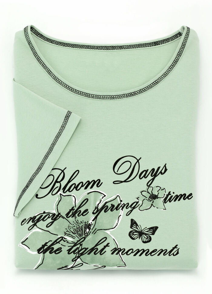 Zweierpack Nachthemden, Kurzarm mit Rundhals 1X KORALLE, 1X JADEGRÜN