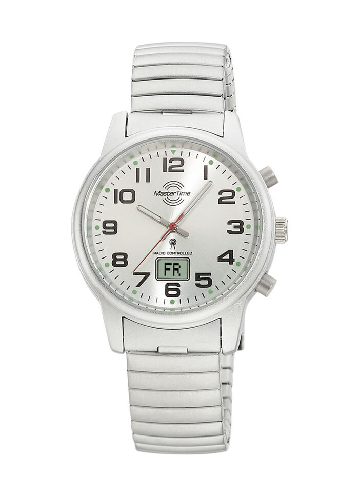 Master Time Funk-Damenuhr mit Edelstahlzugband 