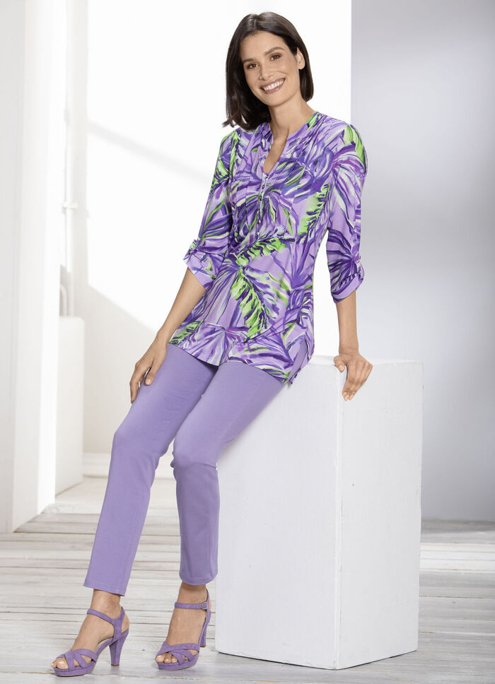 Shirt-Tunika mit farbbrillantem Druck 