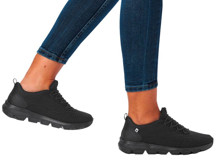 Rieker Sneaker mit elastischer Zierschn&uuml;rung SCHWARZ