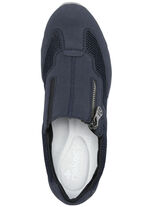 Rieker Slipper aus weichem Nubuk- und Textilmaterial DUNKELBLAU