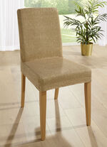 Stretch-Stuhlbezug mit Glanzgarn BEIGE