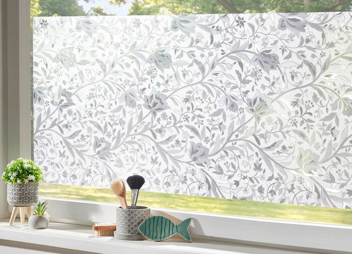 Selbstklebende Fenster-Sichtschutzfolie Fleur 