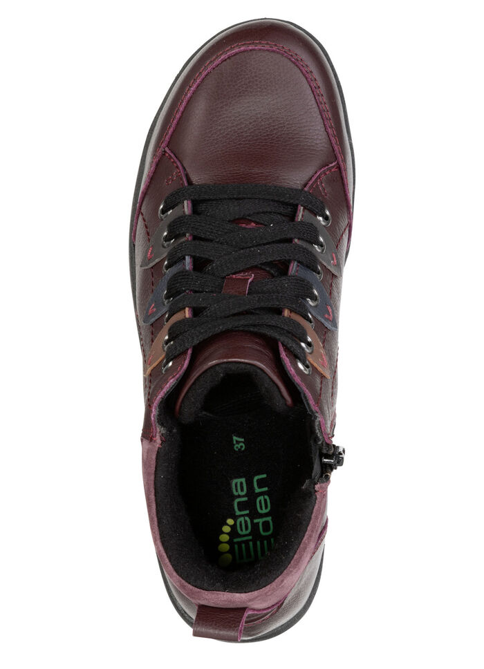 ELENA EDEN, bequeme Damen-Boots, Weite H, mit herausnehmbarem Fußbett BURGUND