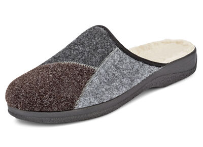 Gefütterte Herren-Hausschuhe, mit Schurwolle 