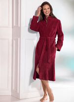 Wadenlanger Bademantel mit Rei&szlig;verschluss 