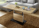 Couchtisch mit raffinierter Liftfunktion ASTEICHE-SCHWARZ