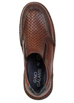 GINO GALANTE, komfortable Herren-Slipper, Weite H, mit herausnehmbarem Fu&szlig;bett KASTANIE