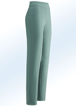 Hose mit h&uuml;bschen Ziersteppungen JADEGR&Uuml;N