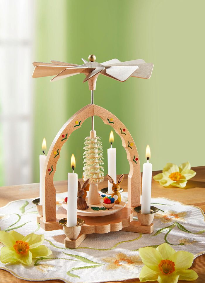 Holz-Tischpyramide aus dem Erzgebirge 