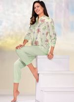 Zweierpack Schlafanz&uuml;ge, Langarm mit Knopfleiste und B&uuml;ndchen 