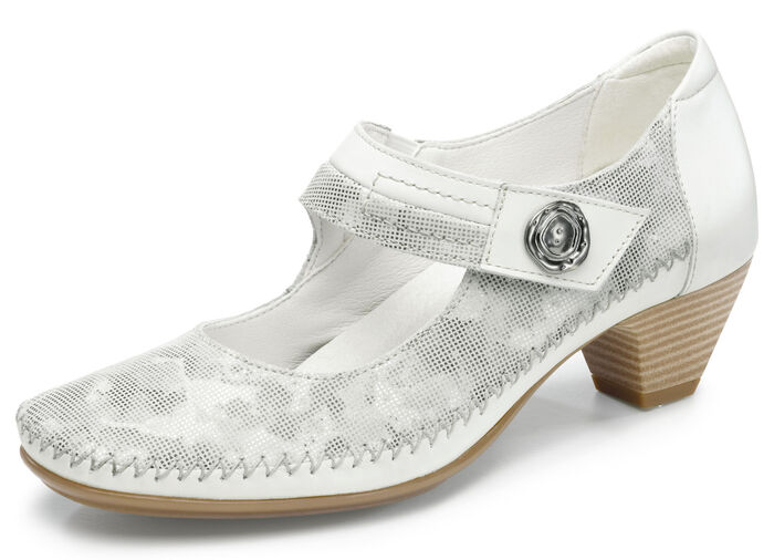 ELENA EDEN, schicke Damen-Pumps, Weite G, mit herausnehmbarem Fußbett ECRU