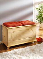 Sitztruhe aus massivem Kiefernholz 