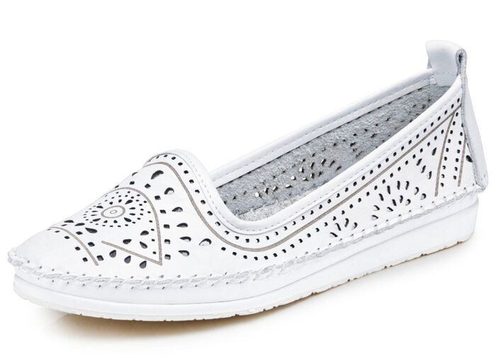 Andrea Conti Mokassin-Slipper aus Rind-Nappaleder WEISS