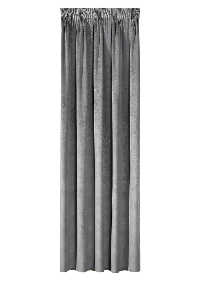 Energiespar-Verdunkelungsschals in Samtoptik GRAU