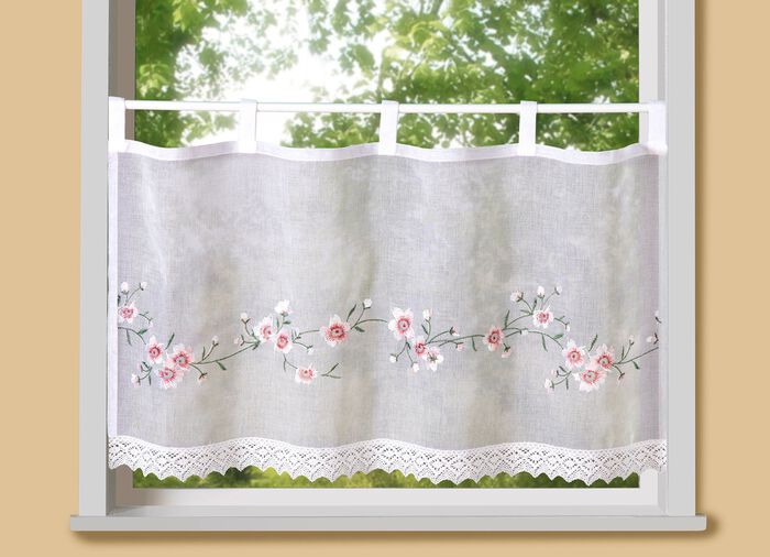 Kurzstore Blumenbl&uuml;ten mit Schlaufen 